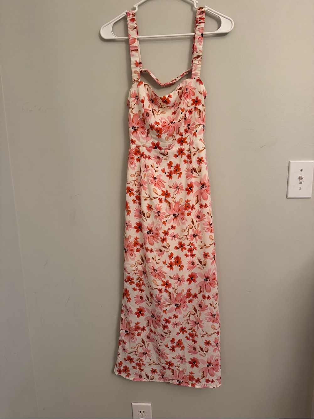 Petal & Pup Pink Floral Maxi Dress open back, beach, photo shoot, bridal wedding